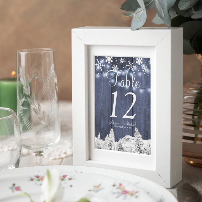 Numéro De Table Twinklights mariage des flocons de neige merveille (Créateur téléchargé)
