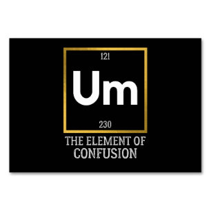 Numéro De Table Um L'élément de la confusion T-shirt