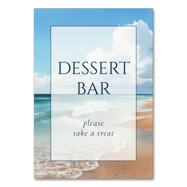 Numéro De Table Vagues Calmes de la Plage Bleue (Par défaut)
