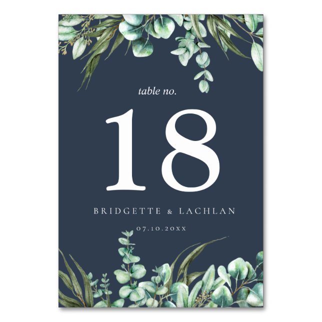 Numéro De Table Verdure rustique et Mariage Eucalyptus de la Marin (Par défaut)