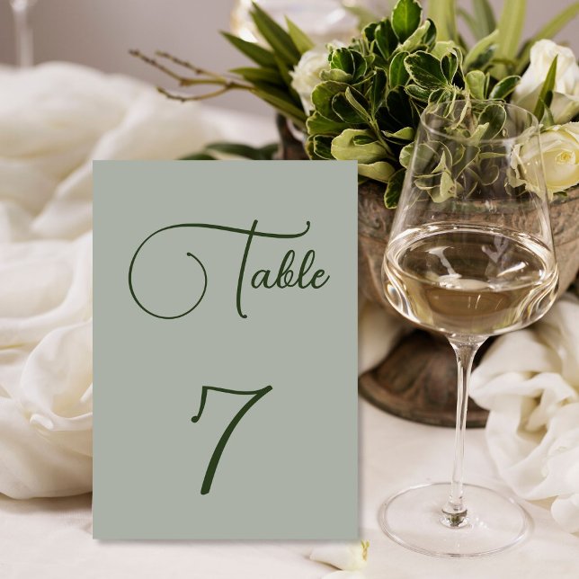 Numéro De Table Vert d'angle minimal (Créateur téléchargé)