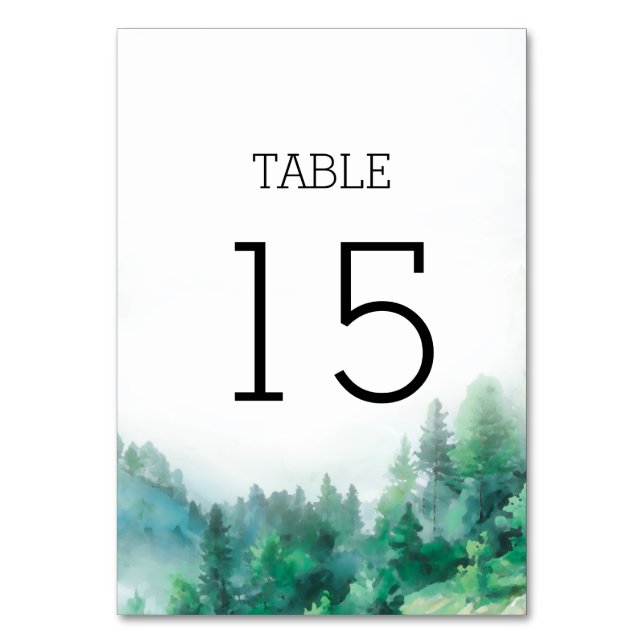 Numéro De Table Vert doux et Mariage de bois éthérée blanc (Par défaut)
