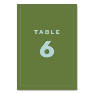 Numéro De Table Vert et bleu Wes Anderson Numéro de tableau inspir