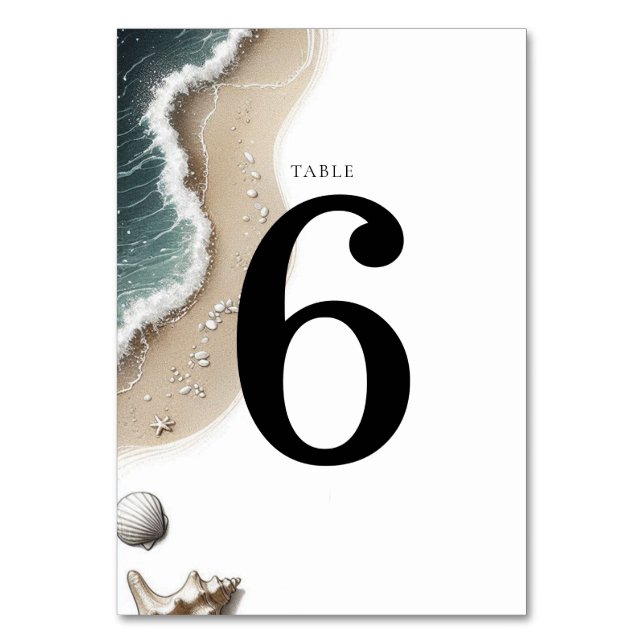 Numéro De Table Vibe de plage (Par défaut)