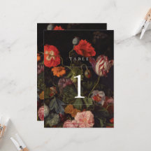 Numéro de table vintage moderne