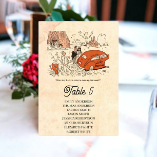 Numéro De Table Vintage Retro Funny Vieux livre comique Rustique M