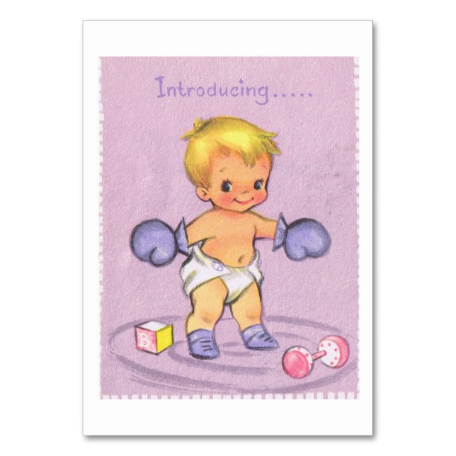 Numéro De Table Vintage Sweet Boy (Par défaut)