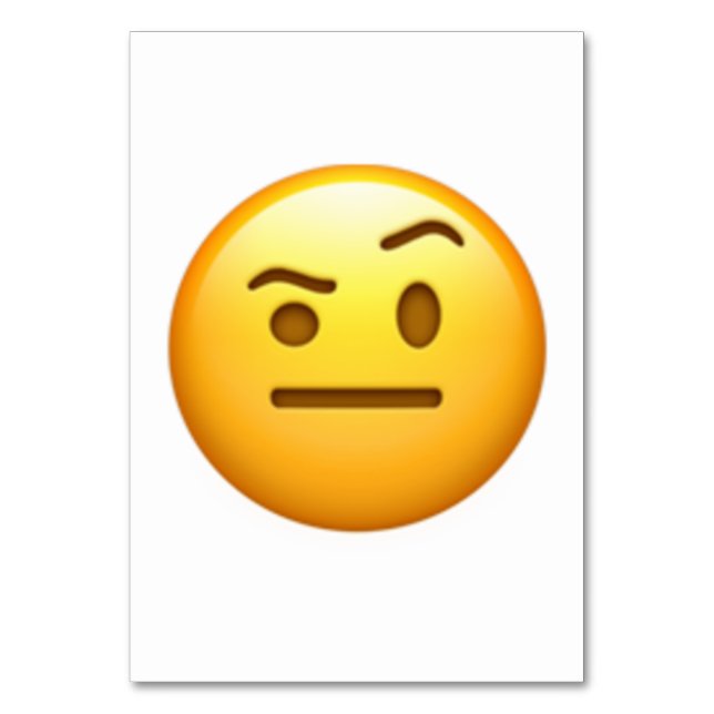 Numéro De Table Visage avec un sourcil levé - Emoji (Par défaut)