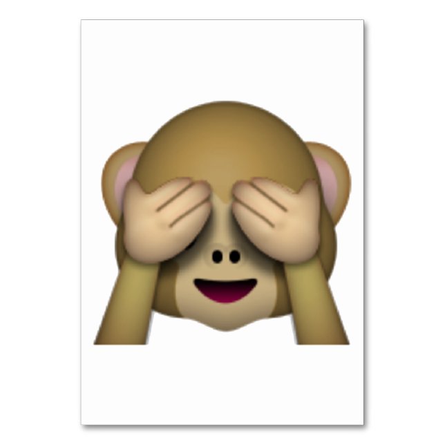 Numéro De Table Voir No Evil Monkey - Emoji (Par défaut)