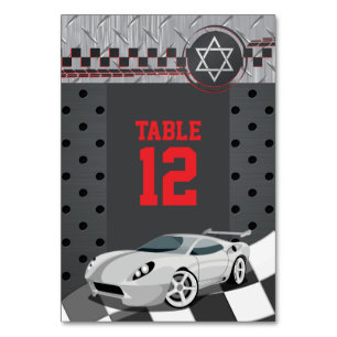 Numéro De Table Voiture Racecar Bar Mitzvah