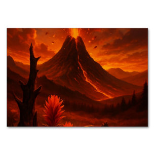 Numéro De Table Volcano Fury - Bold Nature Art