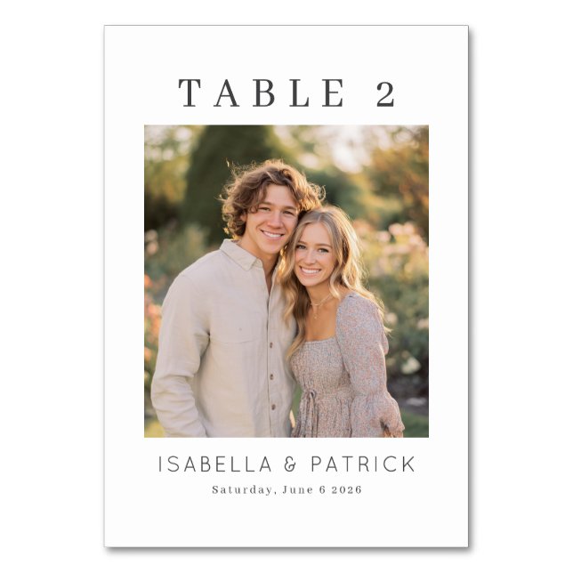 Numéro De Table Warm Beige Elegant Photo (Par défaut)