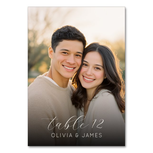 Numéro De Table Warm Beige Intimate Photo (Dos)