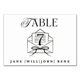 Numéro De Table Wedding Table Number Card – Modern Minimalist Desi