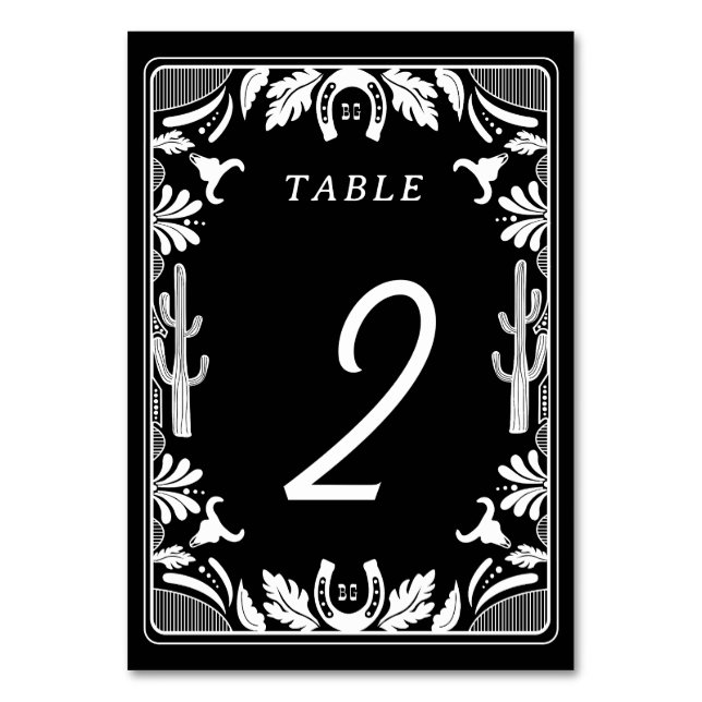 Numéro De Table Western Country Cowboy Rustique Mariage (Par défaut)