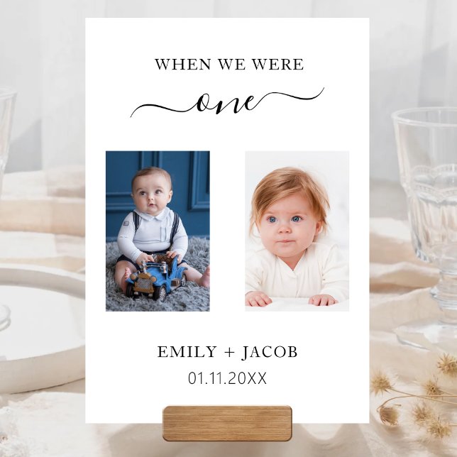 Numéro De Table When We Were Wedding Photo Minimalist Wedding (Créateur téléchargé)