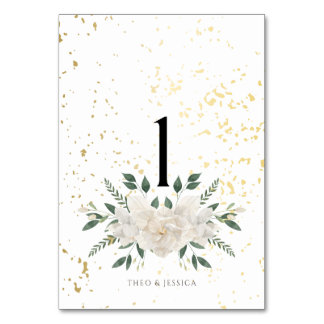 Numéro de table White and Gold We Do