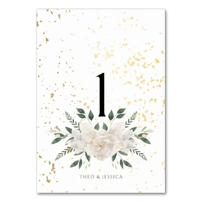 Numéro de table White and Gold We Do (Par défaut)