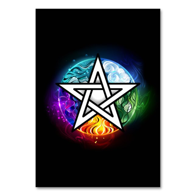 Numéro De Table Wiccan pentagram (Par défaut)