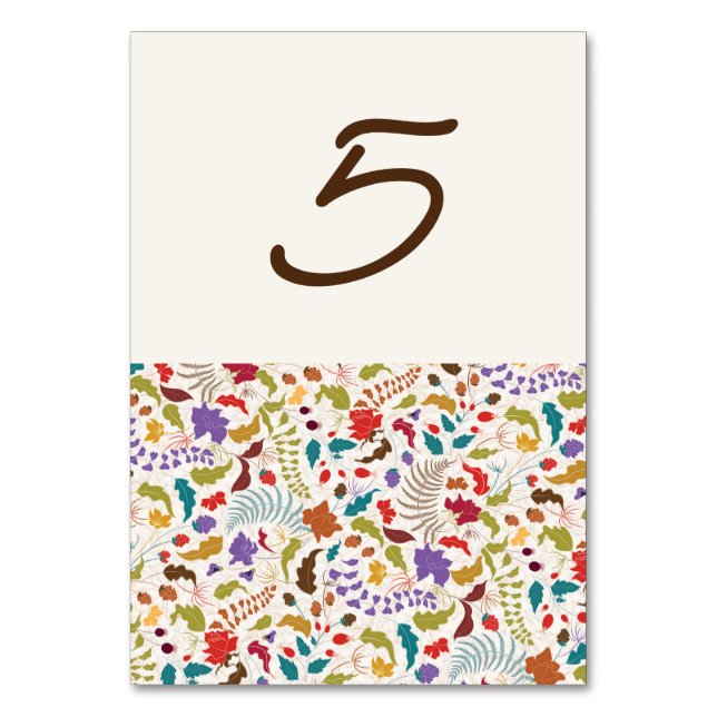 Numéro De Table Wild Rose Woods Exotic Flower Garden Mariage (Par défaut)