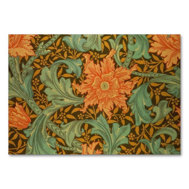 Numéro De Table William Morris Single Stem Pattern (Devant)