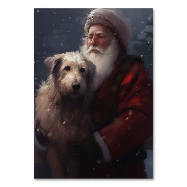 Numéro De Table Wolfhound avec Noël Festif du Père Noël (Par défaut)
