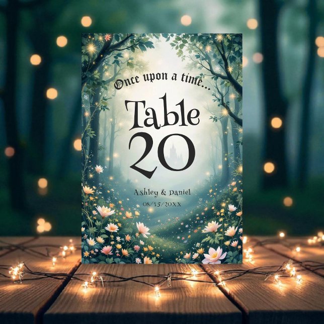 Numéro De Table Woodland Enchanted Forest Fairytale Mariage (Créateur téléchargé)
