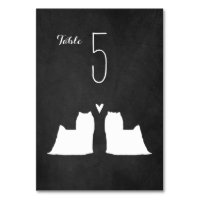 Yorkshire Terrier Silhouettes Réception de mariage
