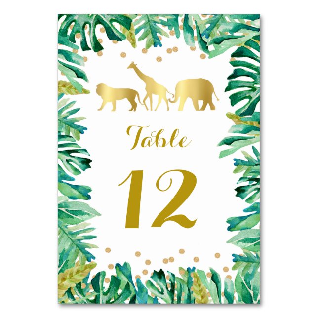 Numéro de tableau carte jungle animaux botaniques (Par défaut)