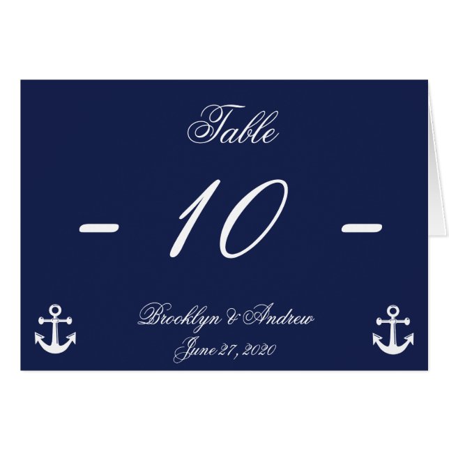 Numéro de tableau des Mariages bleus et blancs de  (Devant Horizontal)