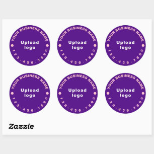 Numéro de téléphone d'affaires sur Sticker rond vi
