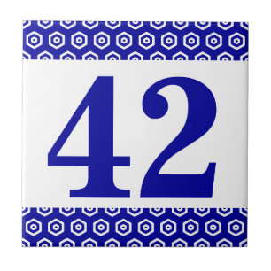 Numéro de vignette. Carreau de bordure hexagonale