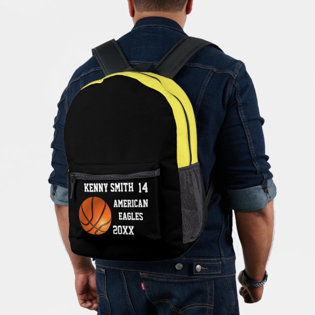 Numéro d'équipe de nom de sac de basket-ball perso (Insitu (Modèle))
