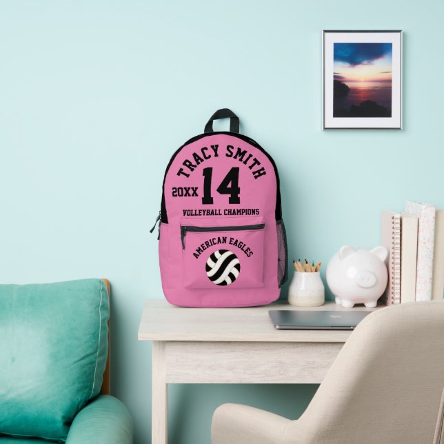 Numéro d'équipe du sac à dos de volley-ball person (Insitu)