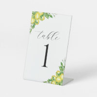 Numéro du tableau mariage Aquarelle Panneau du pié