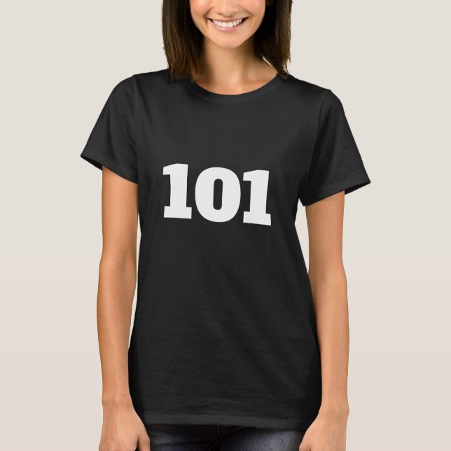 Numéro personnalisé 101 T-shirt (Devant)