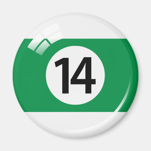 Numéro quatorze billard aimant frigo à billes