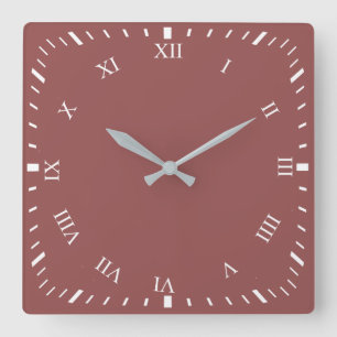 Numéro romain blanc Horloge face minutes ronde