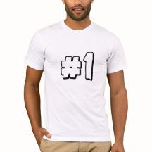 Numéro un avec le hashtag T-Shirt