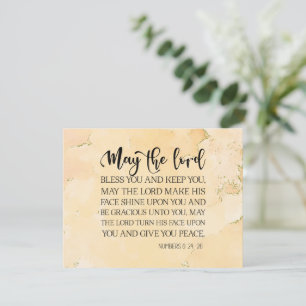 Numéros 6:24-26 Le Seigneur vous bénisse Carte Pla