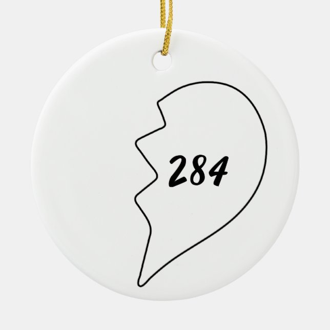 Numéros à l'amiable (220 284) Ornement en céramiqu (Devant)
