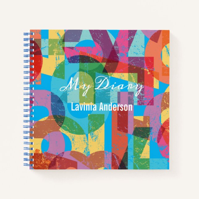 Numéros colorés Journal avec nom (Devant)