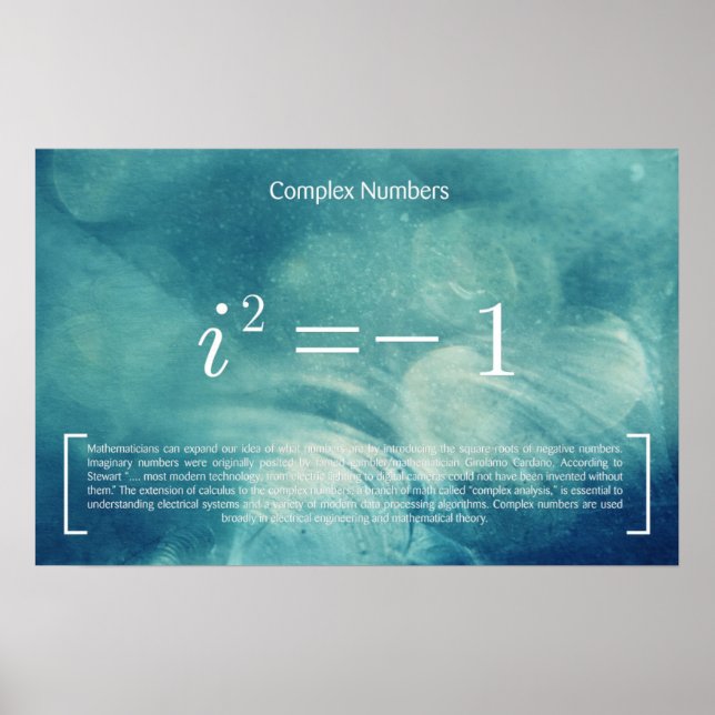 Numéros complexes - Poster mathématique (Devant)