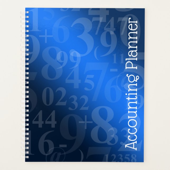 Numéros comptables Planificateur bleu (mis à jour) (Devant)