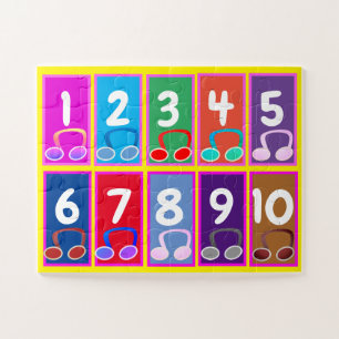 Numéros de mathématiques précoces 1 à 10 Puzzle