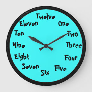 Numéros de mot Horloge murale