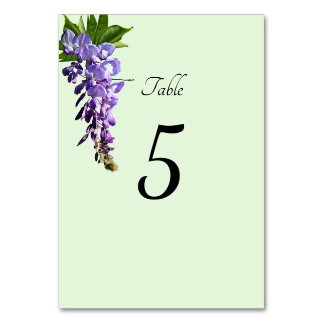 Numéros de table à l'aquarelle Wisteria Violet (Par défaut)