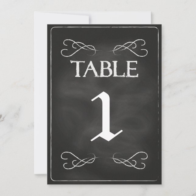 Numéros de table ardoise (Devant)
