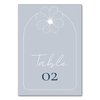 Numéros de table bleu foncé