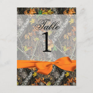 Numéros de table Camo et Orange